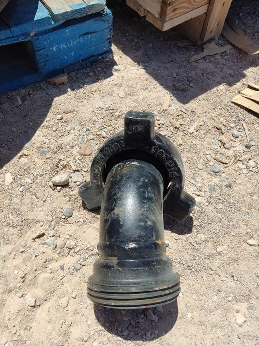 Double Cushion Elbow – 3" FIG 1502 Male (Wing) x 3" FIG 1502 Female (Thread) | Sour Service (H2S)