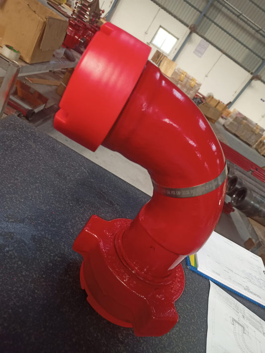 Long Sweep Elbow – 3" FIG 1502 Male (Wing) x 3" FIG 1502 Female (Thread)