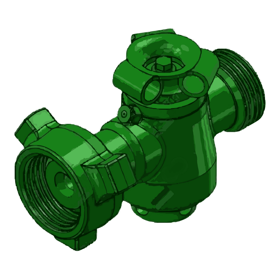Plug Valve, Manual, Low Torque, 2" x 1" 1502 MxF, 10,000 PSI, Sour Service