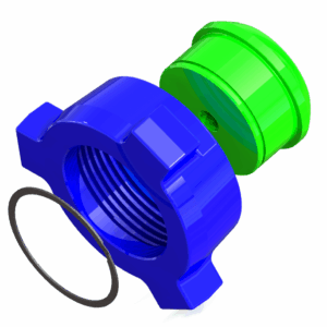 EXPLODED VIEW - BLANKING CAPS, 2_, 3_ & 4_ 1502 M WTH WING NUT & 1 2_ NPT TAP (SOUR)-min