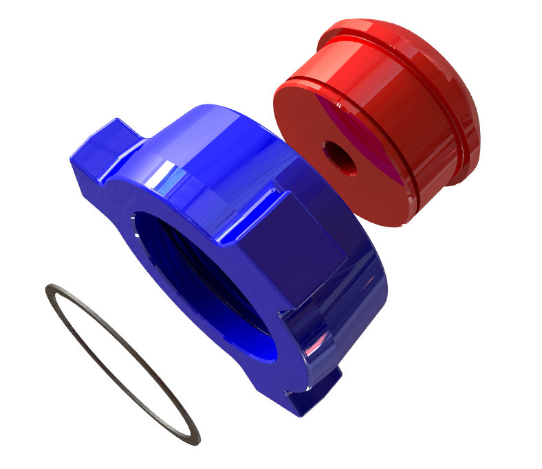 EXPLODED VIEW - BLANKING CAPS, 2_, 3_ & 4_ 1502 M WTH WING NUT & 9 16_ AUTOCLAVE (STD)-min