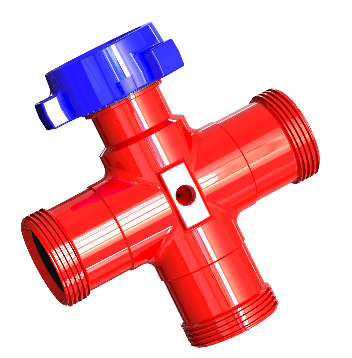 Cross, 3", 1502 F (thread) x F (thread) x F (thread) x M (wing) Standard, 15000  PSI   9/16_ AUTOCLAVE