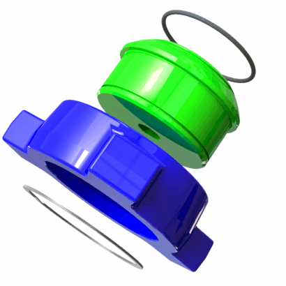 EXPLODED VIEW - BLANKING CAPS, 2_, 3_ & 4_ 206 M WTH WING NUT & 1 2_ NPT TAP (SOUR)-min