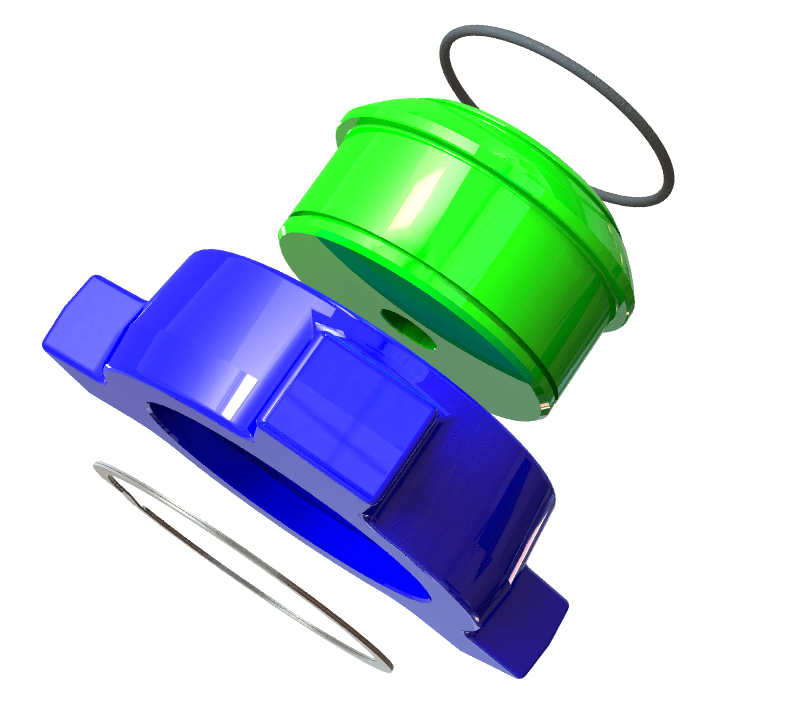 EXPLODED VIEW - BLANKING CAPS, 2_, 3_ & 4_ 206 M WTH WING NUT & 1 2_ NPT TAP (SOUR)-min