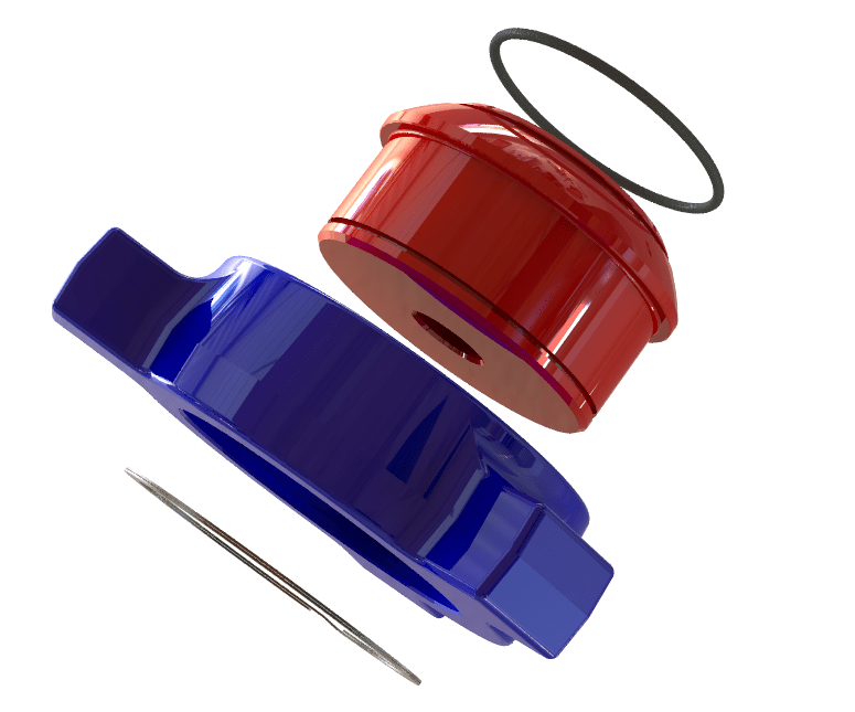 EXPLODED VIEW - BLANKING CAPS, 2_, 3_ & 4_ 206 M WTH WING NUT & 9 16_ AUTOCLAVE (STD)-min