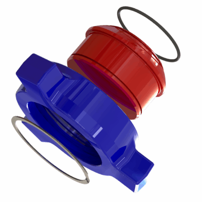 EXPLODED VIEW - BLANKING CAPS, 2_, 3_ & 4_ 206 M WTH WING NUT (STD)-min