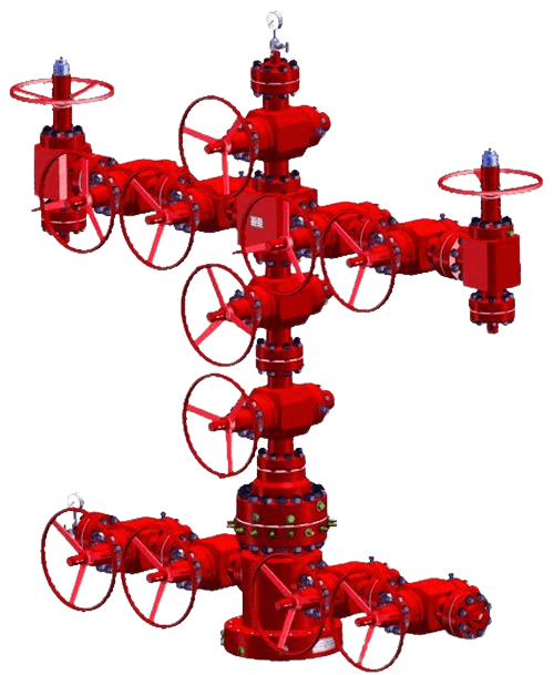 X-Mas Tree with Valves, Chokes & Gauges - Optimizes Well Output. Blaze Sales & Service.