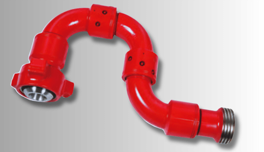 Style 100 MF(MM) Swivel Joint supplied by Blaze Sales and Service, designed for high-pressure applications in the oil and gas industry.